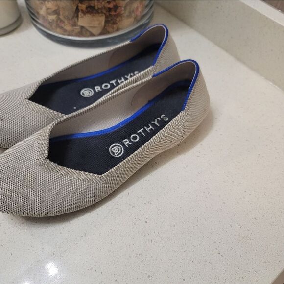 Rothy's Flax birdseye round toe flats 8.5 EUC - Picture 4 of 8
